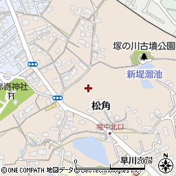 山口県山陽小野田市松角周辺の地図
