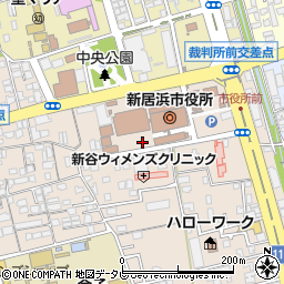 新居浜市役所　総務部市史編さん室周辺の地図