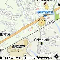 山口県宇部市西岐波山村前1886-5周辺の地図