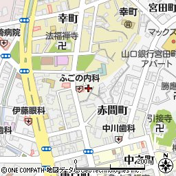 山口県下関市赤間町周辺の地図