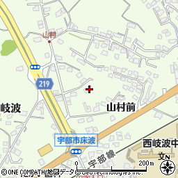 山口県宇部市西岐波山村前2717-3周辺の地図