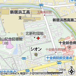 愛媛県新居浜市北新町周辺の地図