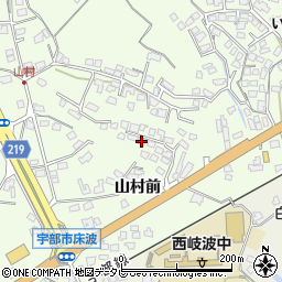 山口県宇部市西岐波山村前2709周辺の地図