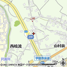 山口県宇部市西岐波山村前2743周辺の地図