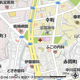 下関市役所　勤労福祉会館周辺の地図
