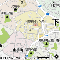 山口県下関市東神田町周辺の地図