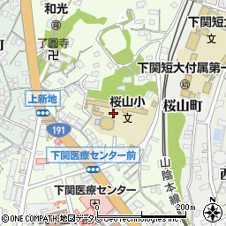 山口県下関市上新地町周辺の地図