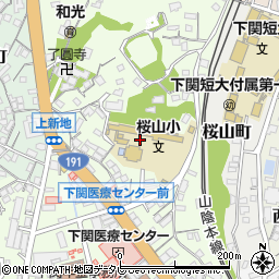 山口県下関市上新地町周辺の地図
