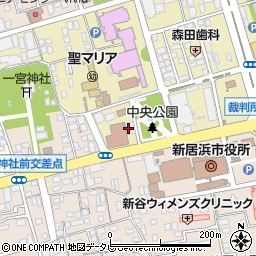 愛媛新聞社　東予支社・新居浜営業部周辺の地図