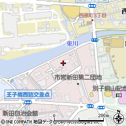 愛媛県新居浜市新田町1丁目2周辺の地図