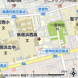 愛媛県新居浜市宮西町2-2周辺の地図