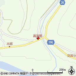和歌山県日高郡日高川町高津尾1281-3周辺の地図