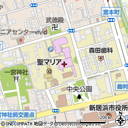新居浜市市民文化センター周辺の地図