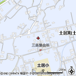 愛媛県四国中央市土居町土居2072周辺の地図