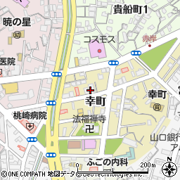 西中国信用金庫唐戸支店周辺の地図
