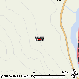 和歌山県東牟婁郡北山村竹原周辺の地図