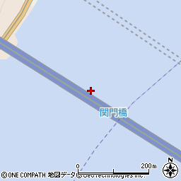 関門橋周辺の地図
