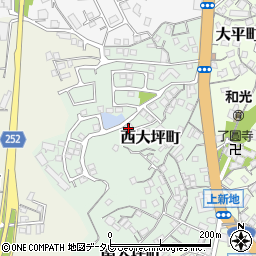 〒750-0054 山口県下関市西大坪町の地図