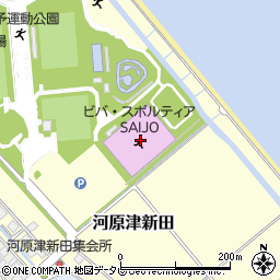 愛媛県西条市河原津新田甲-157周辺の地図