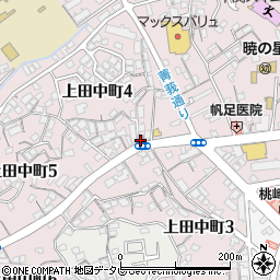 下関上田中四郵便局周辺の地図