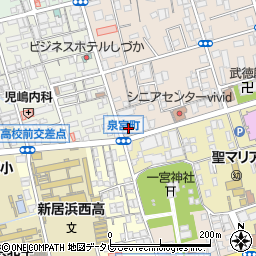 高知銀行新居浜支店周辺の地図