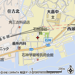 山口県柳井市神代中石神4420周辺の地図