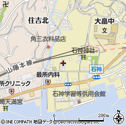 山口県柳井市神代中石神4398-1周辺の地図