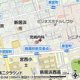 愛媛県新居浜市泉宮町3周辺の地図