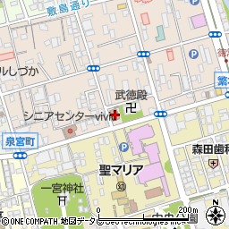 新居浜市文化振興会館周辺の地図