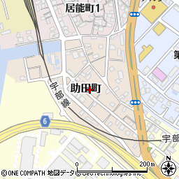 〒755-0054 山口県宇部市助田町の地図