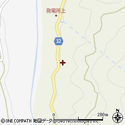 徳島県三好市池田町大利日浦周辺の地図