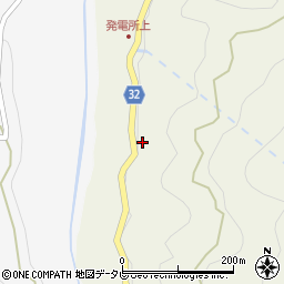 徳島県三好市池田町大利（日浦）周辺の地図