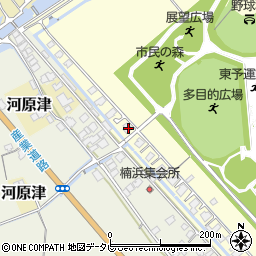 愛媛県西条市河原津新田286-1周辺の地図