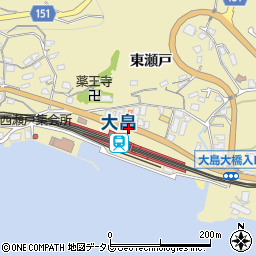 大畠駅前周辺の地図