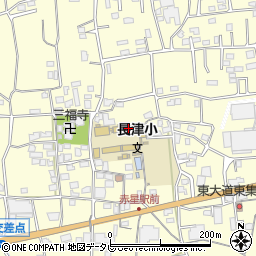 四国中央市役所　土居施設長津小児童クラブ周辺の地図
