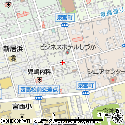 愛媛県新居浜市泉宮町2周辺の地図
