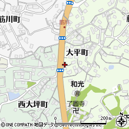 下関大平郵便局周辺の地図