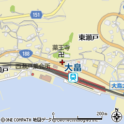かわさき・大畠駅前周辺の地図