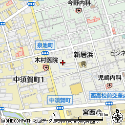 愛媛県新居浜市泉宮町6周辺の地図