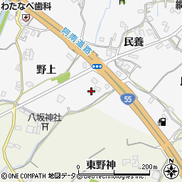 徳島県阿南市那賀川町色ケ島野上周辺の地図