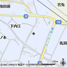 徳島県小松島市立江町馬渕周辺の地図