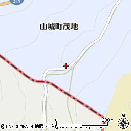 徳島県三好市山城町茂地95周辺の地図