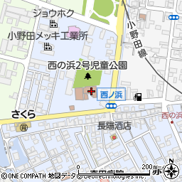 山陽小野田市立中央図書館　赤崎分館周辺の地図