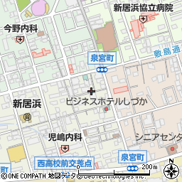 愛媛県新居浜市泉宮町9周辺の地図