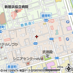 愛媛県新居浜市徳常町周辺の地図