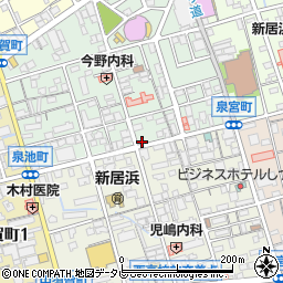 ファミリーマート新居浜泉池店周辺の地図