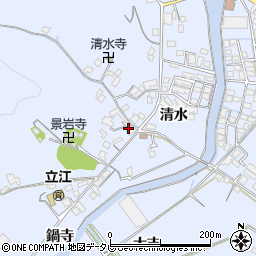 徳島県小松島市立江町清水1周辺の地図