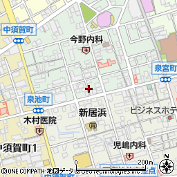 愛媛県新居浜市泉池町3周辺の地図