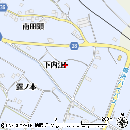 徳島県小松島市立江町下内江周辺の地図