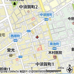 愛媛県新居浜市中須賀町周辺の地図
